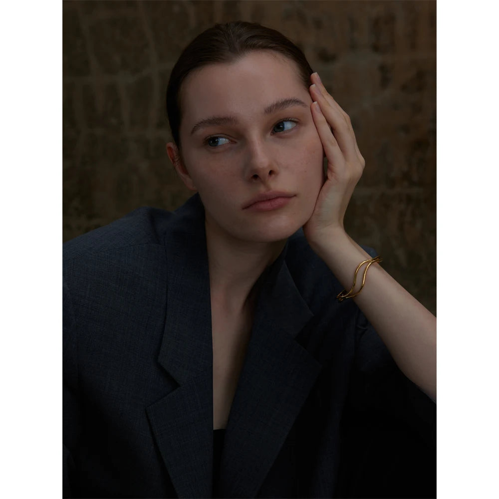 Double‑Layer Cuff Bracelet