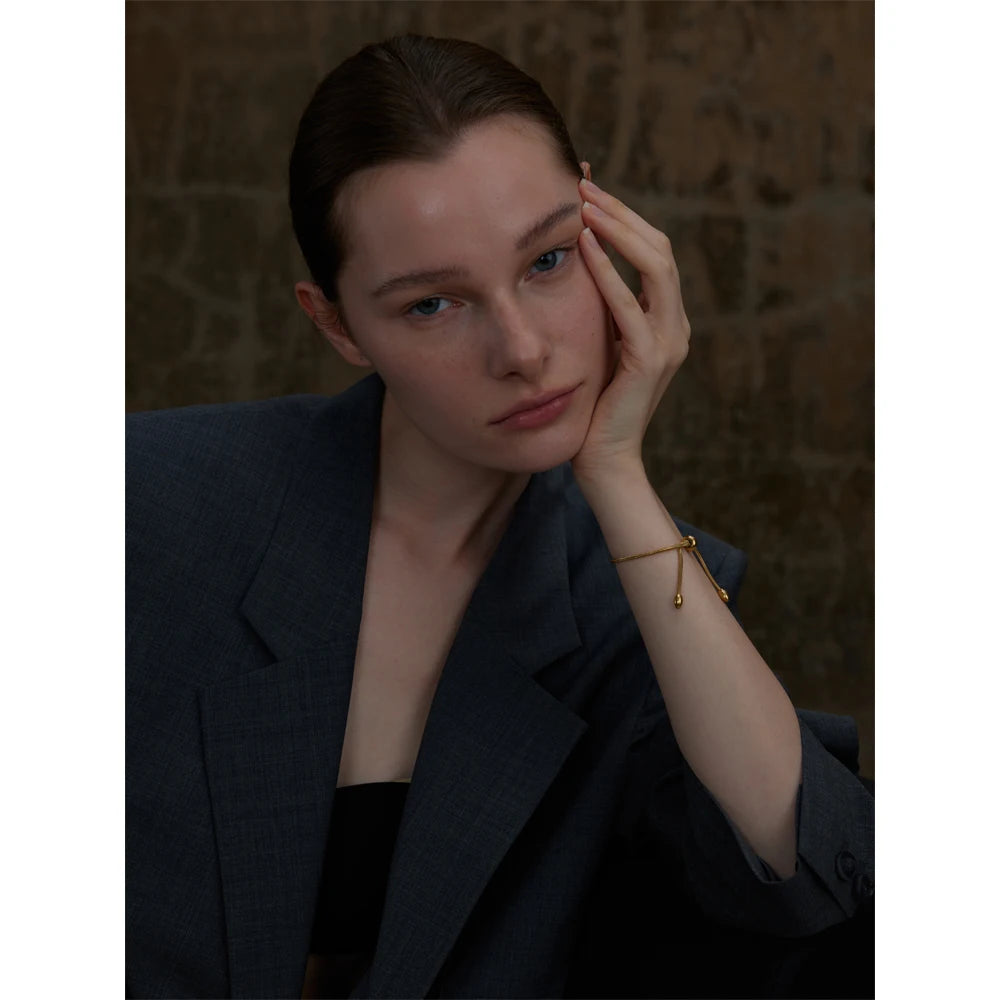 Adjustable Sliding Chain Bracelet Gold/Platinum Plated