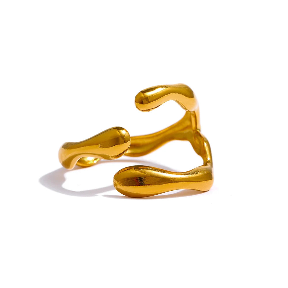 316L Open Ring 18K Gold PVD