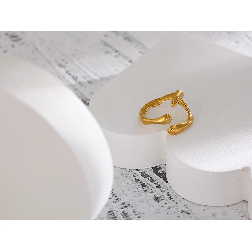 316L Open Ring 18K Gold PVD