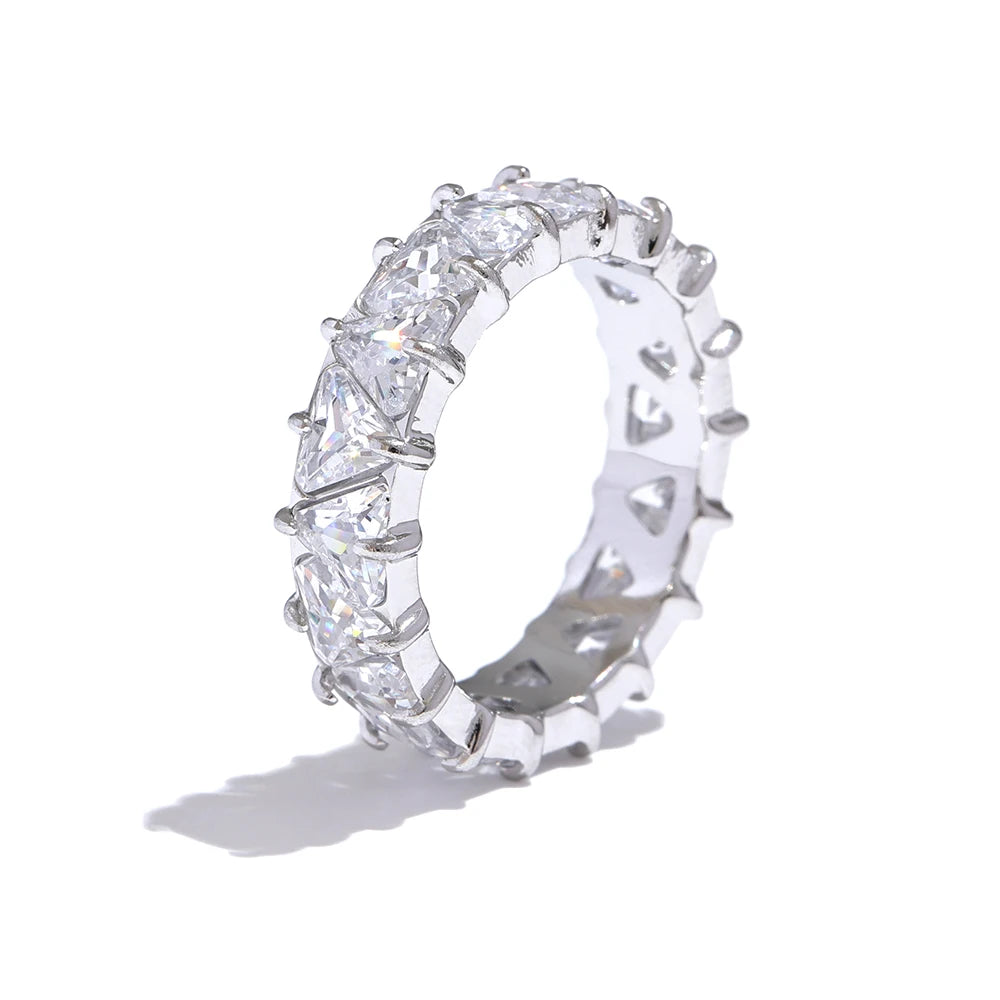 Delicate CZ Heart Bling Ring