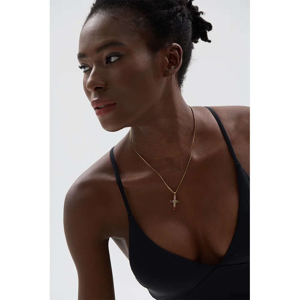 High-Grade CZ Cross Necklace