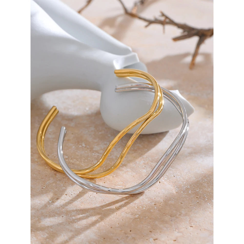 Double‑Layer Cuff Bracelet