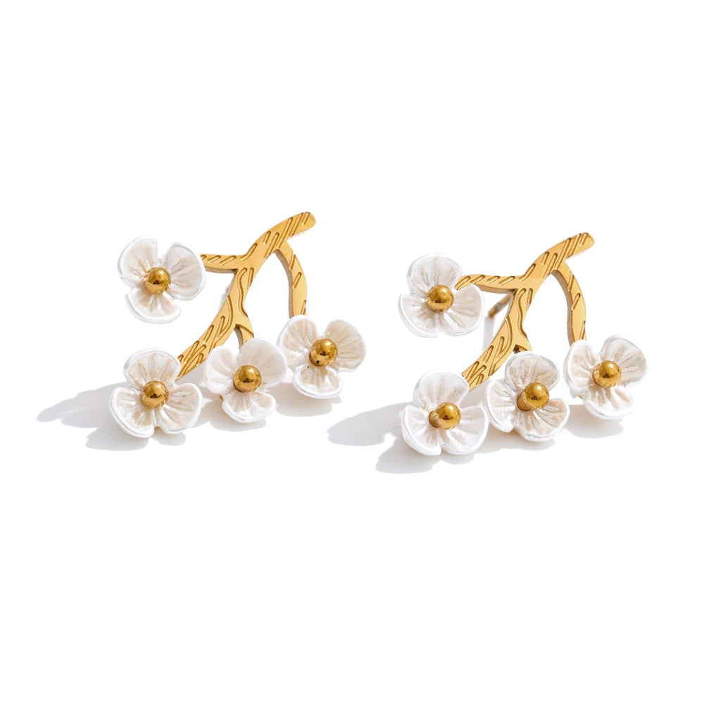 Flower Korean Stud Earrings