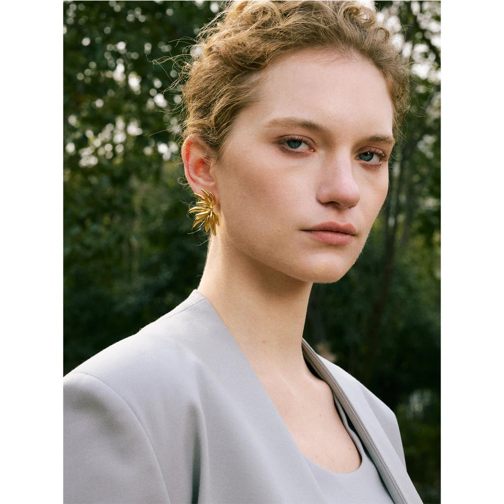 Flower Statement Stud Earrings