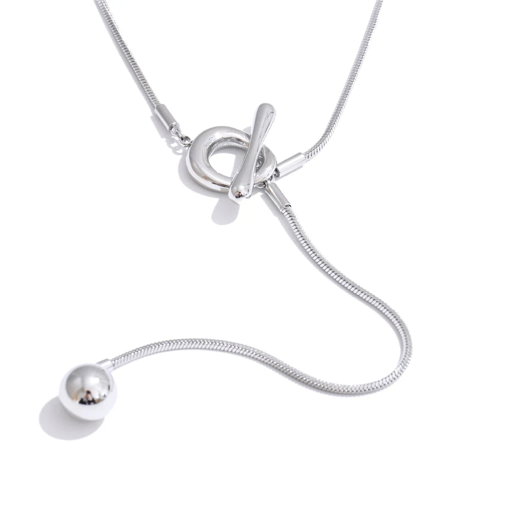 Chain Ball Drop Necklace