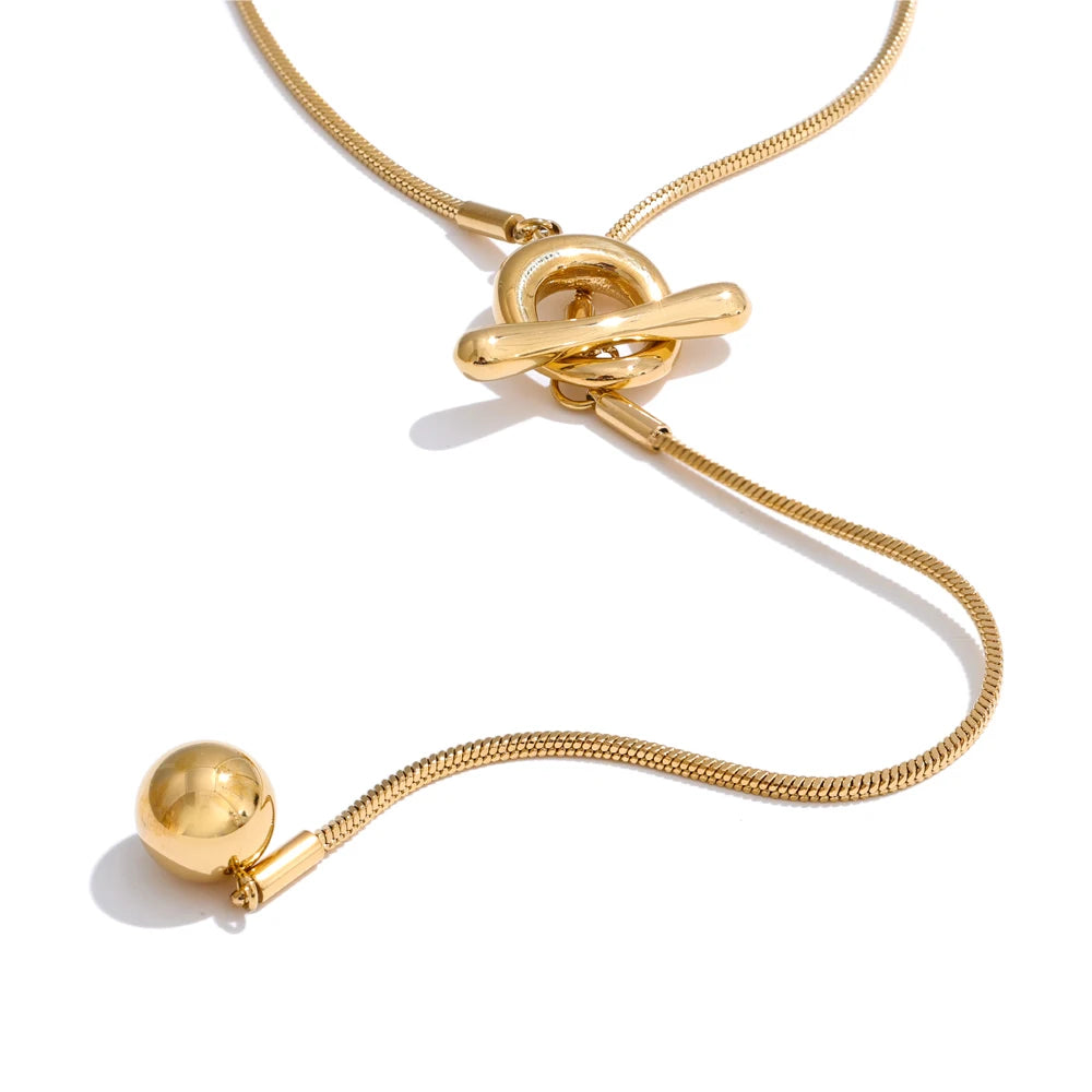 Chain Ball Drop Necklace