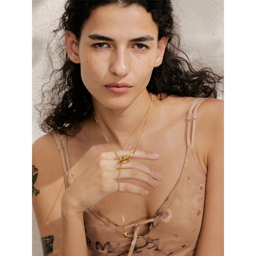 Chain Ball Drop Necklace