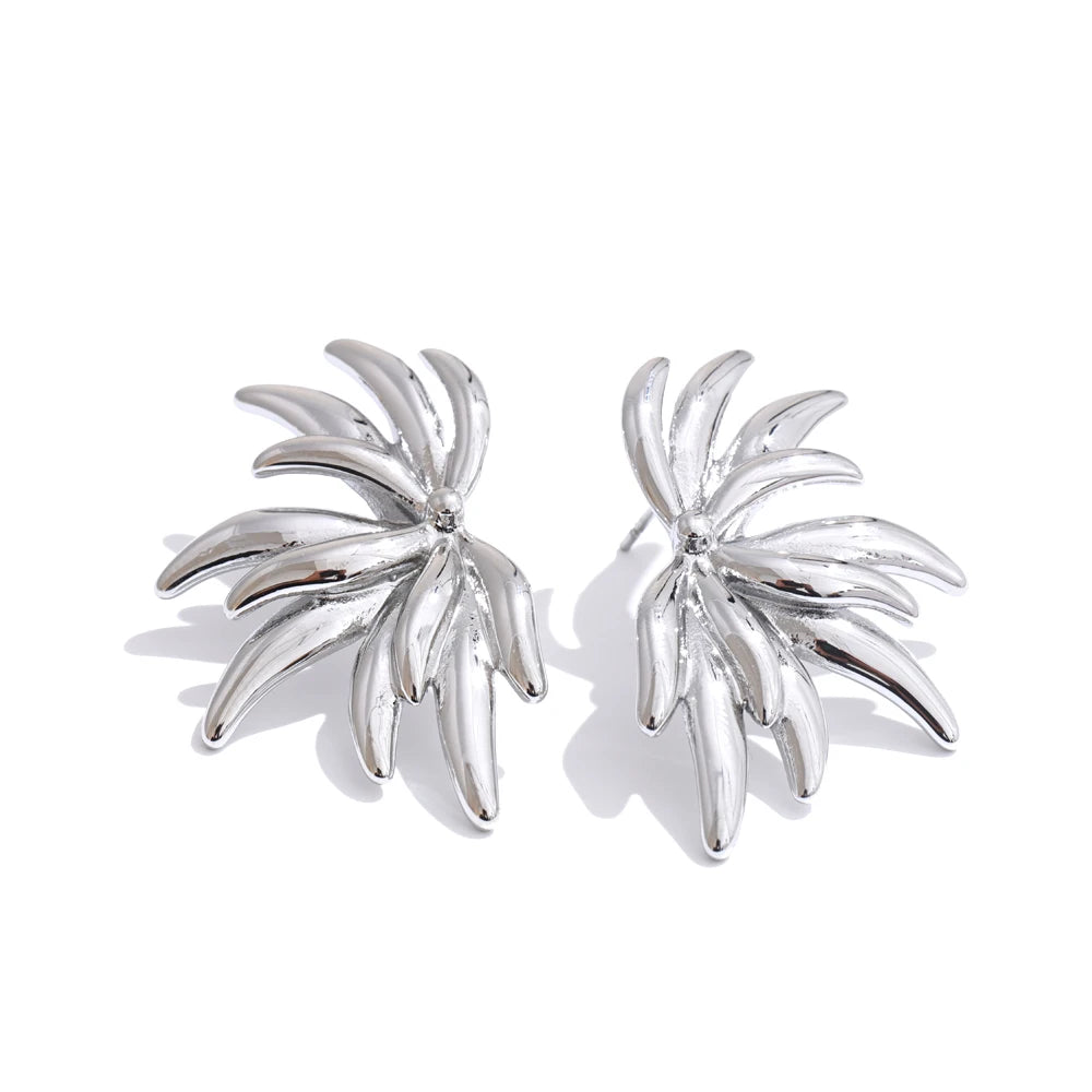 Flower Statement Stud Earrings