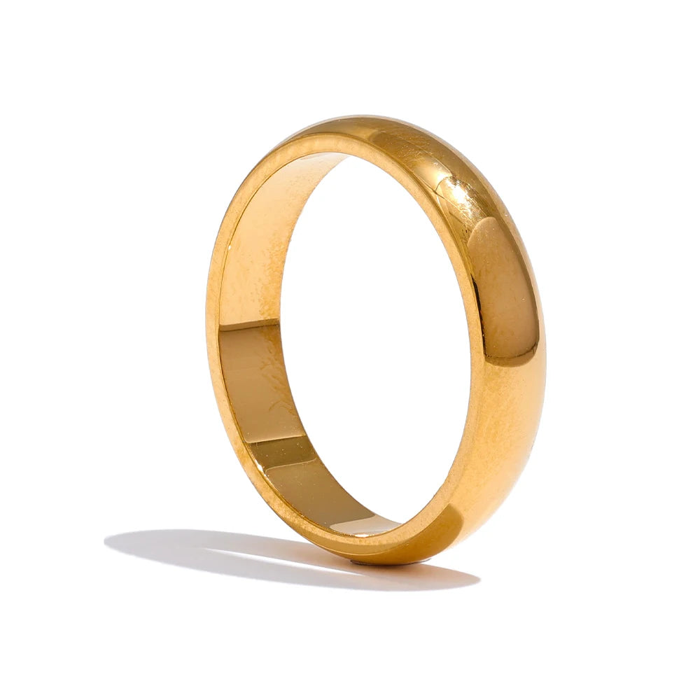 Classic Glossy Ring 18K Gold Plated