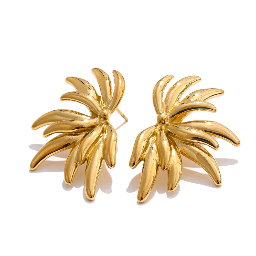 Flower Statement Stud Earrings