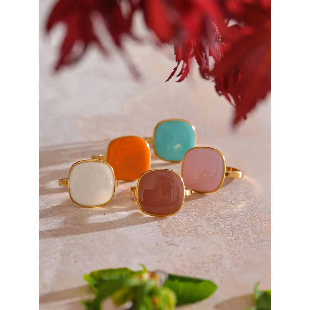 Candy Sweet Square Adjustable Ring