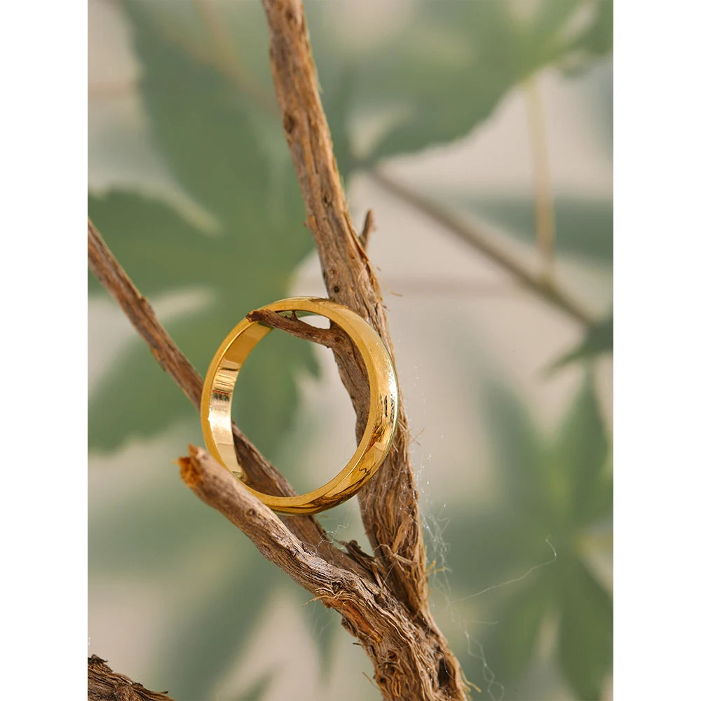 Classic Glossy Ring 18K Gold Plated