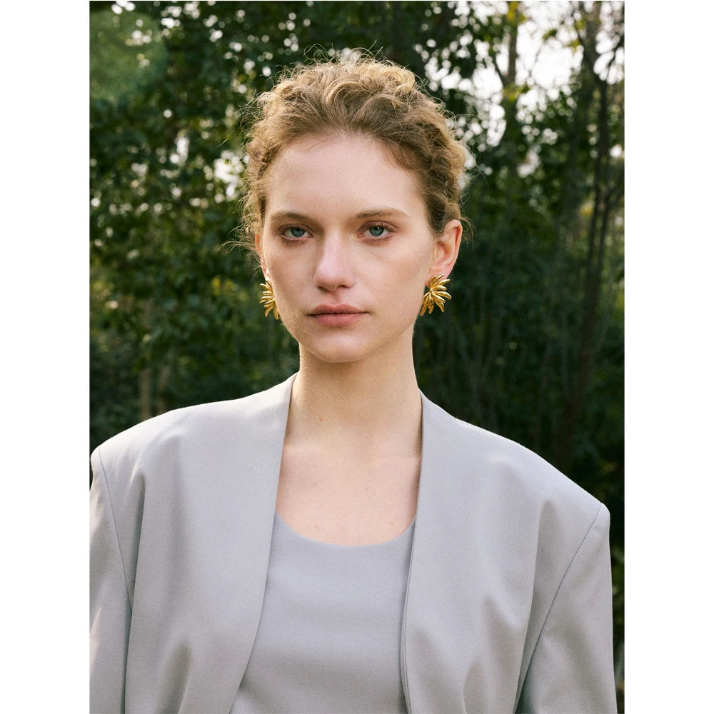 Flower Statement Stud Earrings