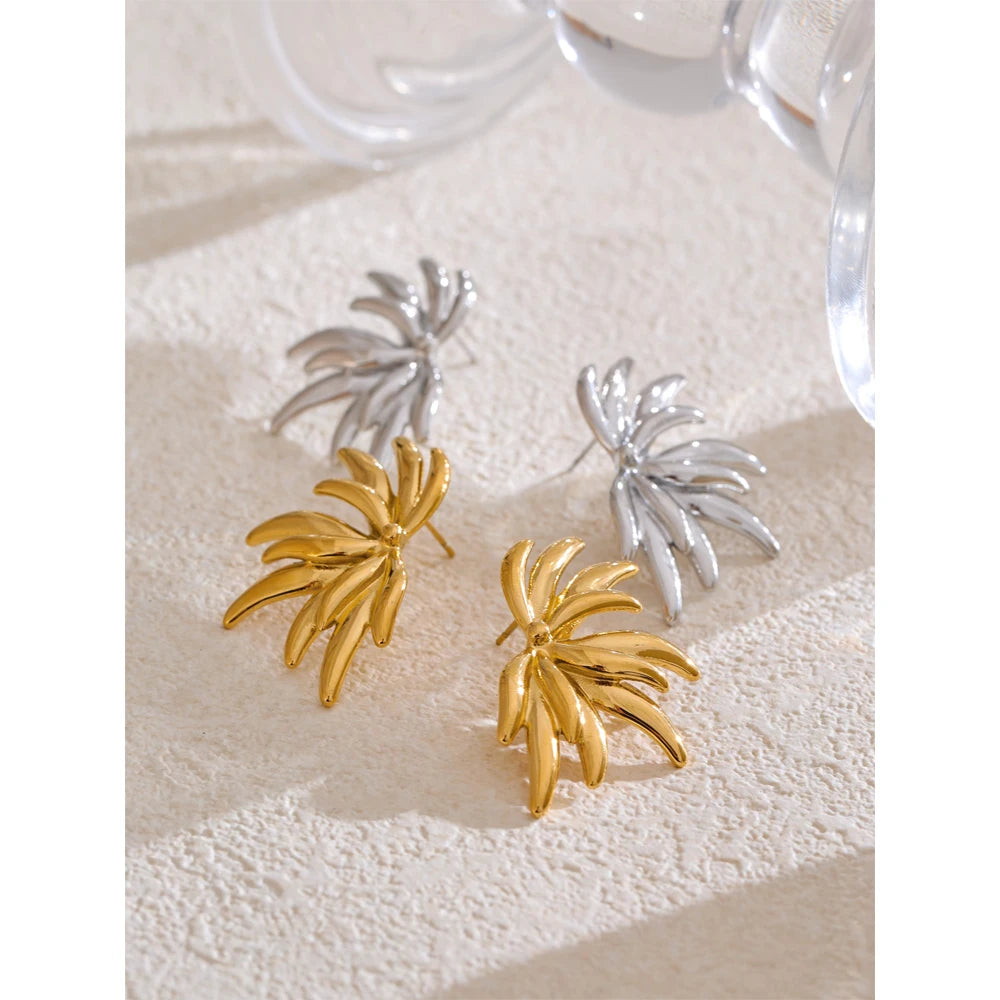 Flower Statement Stud Earrings