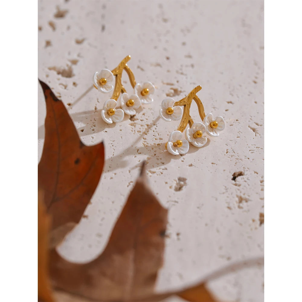 Flower Korean Stud Earrings